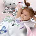 thumbnail image 2 of KAINSY Personalized Toddler Nap Mat, Soft and Easy Rolling Mat for Ages 2-15 Years Girls, Daycare Sleeping Bag with Blanket, Butterfly Series Sleeping Mat for Preschool, 2 of 8