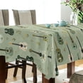 thumbnail image 5 of Yayeee Tablecloths 60" x 108" Rectangle Wrinkle Resistant Party Table Cover, Green Floral Guitar Pattern, 5 of 8