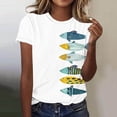 thumbnail image 1 of Binmer Nouveau T-shirt à Manches Courtes Col Rond Imprimé Cheval Décontracté pour Femmes, 1 of 5