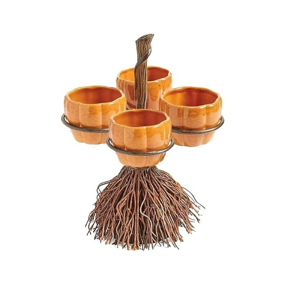 XYCCA Halloween Resin Pumpkin Bowls Pumpkin Mug Stand Collapsible for Table Decor Party Supplies Gifts