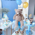 thumbnail image 4 of 20llavero Con Acero Inoxidable Huellas De Baby Shower AZUL, 4 of 5