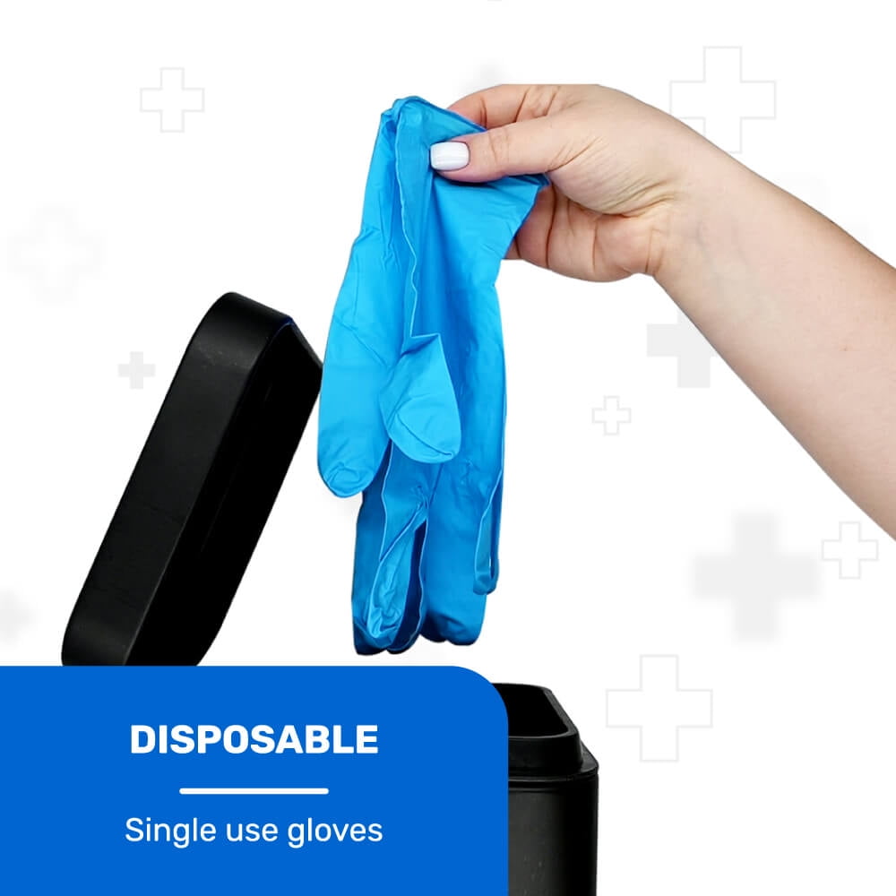 WellBefore Blue Nitrile Disposable Gloves - Medium 1000 Ct. - Powder & Latex-Free