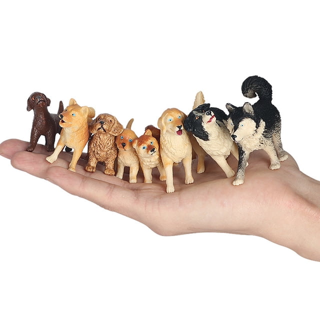 Figuras de perro de PVC de simulación, figuras de perro, modelo de juguete, juguetes educativos de aprendizaje, juego de figuras de perro, modelo de juguete de alta capacidad