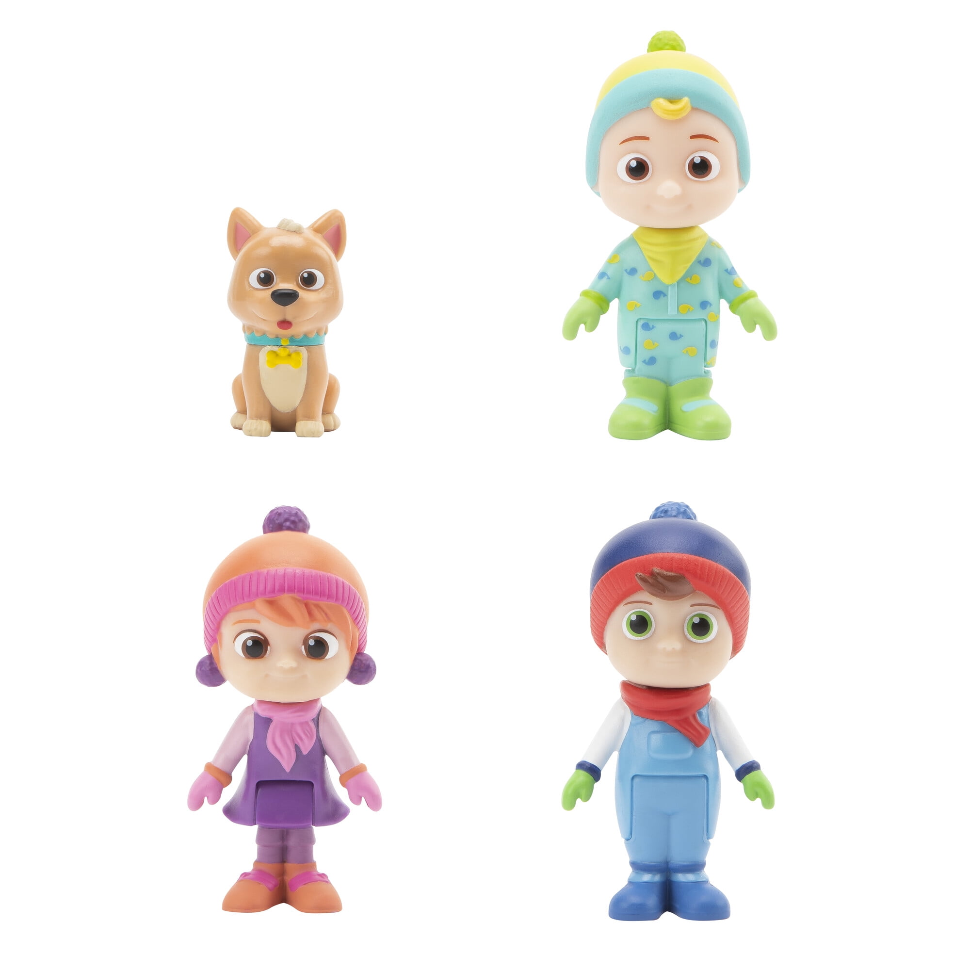 4 Figure Pack Cocomelon Friends & Family 3 Inch Characters From Youtube