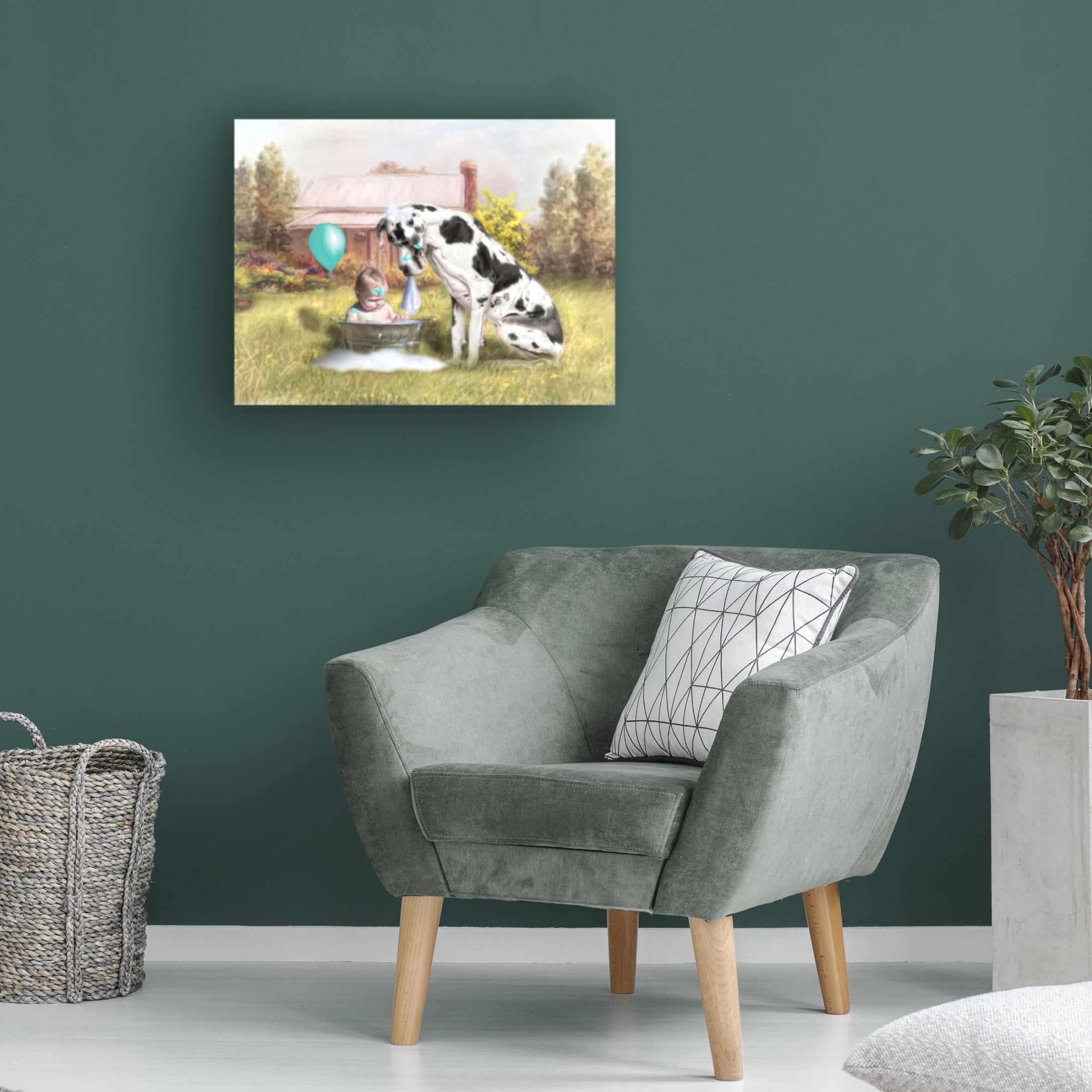 Canvas Wall Art - Trudi Simmonds 'The Nanny' Wall Art for Living Room, Bedroom, or Office Décor by Trademark Fine Art - 47 x 35 Inches