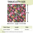 thumbnail image 2 of Pioneer Flower Floral Print Pattern Square Fitted Tablecloth with Elastic Edge,Square Table Cover,Washable Elastic Table Cover for Home Kitchen Party Decor 34"x34", 2 of 6