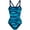 Blue/Green, variant on TYR Girls' Technowave Diamondfit One Piece Swimsuit
