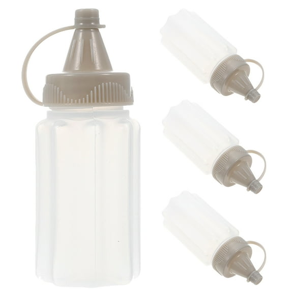 REACHISE 4pcs Condiment Bottles Small Ketchup Bottles Salad Dressing Bottles Sauce Dispenser Containers 30ml