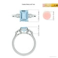 thumbnail image 5 of ANGARA Natural 2 ct Aquamarine and Pear Diamond Three Stone Engagement Ring in 14K White Gold for Women (Size-9x7mm) | March Birthstone, Anniversary, Jewelry Gift for Women | Natural Aquamarine Ring, 5 of 10