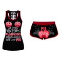 thumbnail image 1 of Ensemble de Hauts Sans Manches à Imprimé pour Femmes, Ensemble de Shorts à Cordon pour l'Halloween EAN13, 1 of 5