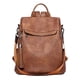 thumbnail image 1 of Mochila Bolso Telena Antirrobo Cuero PU Hombro y Borlas Marrón, 1 of 3