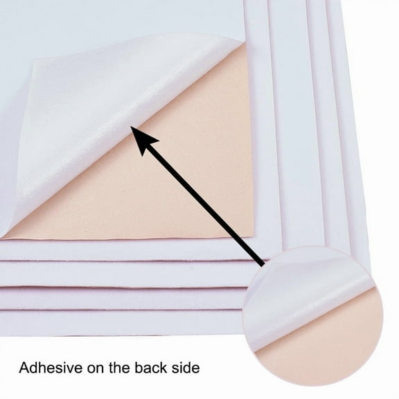 5 sheet Jewelry Flocking Cloth Self-adhesive Fabric White 40x28.9~29cm