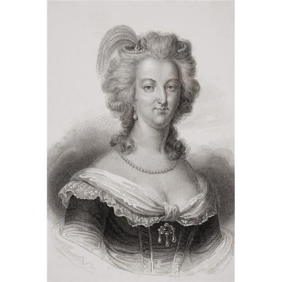 Marie Antoinette 1755-1793. Queen of France Wife of Louis XVI. Engraved by S. Freeman Poster Print