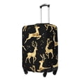 thumbnail image 2 of Wukai Christmas Gold Deers Elastic Luggage Cover: Personalized Protection for Your Suitcase - Fits 19~29-inch, Washable & Durable Travel Companion-Large, 2 of 8