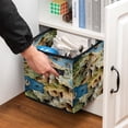 thumbnail image 5 of Map section Foldable Storage Bins with Handle, 10.8"x10.5"x10.6", Large Capacity, Storage Baskets, Storage Basket, Storage Cubes, 5 of 6