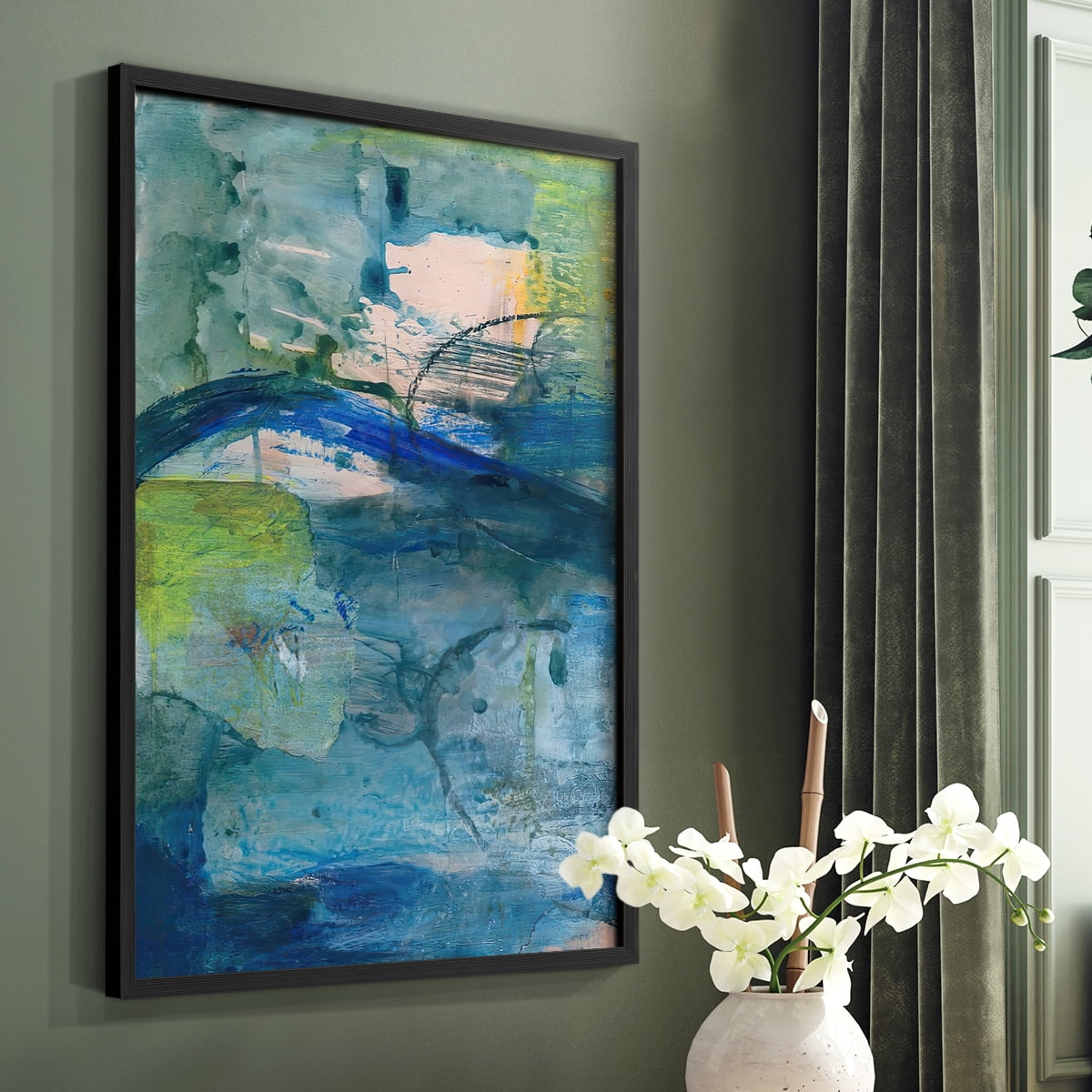 Spring Winds VIII in Black Solid Wood 8 x 10 Framed Print