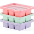thumbnail image 1 of Ice Cube Tray, Easy-Release Silicone Large Ice Moulds with Removeable Lids, Perfect for Chilled Drinks, Freezer, Baby Food, Whiskey and Cocktail, 1 of 7