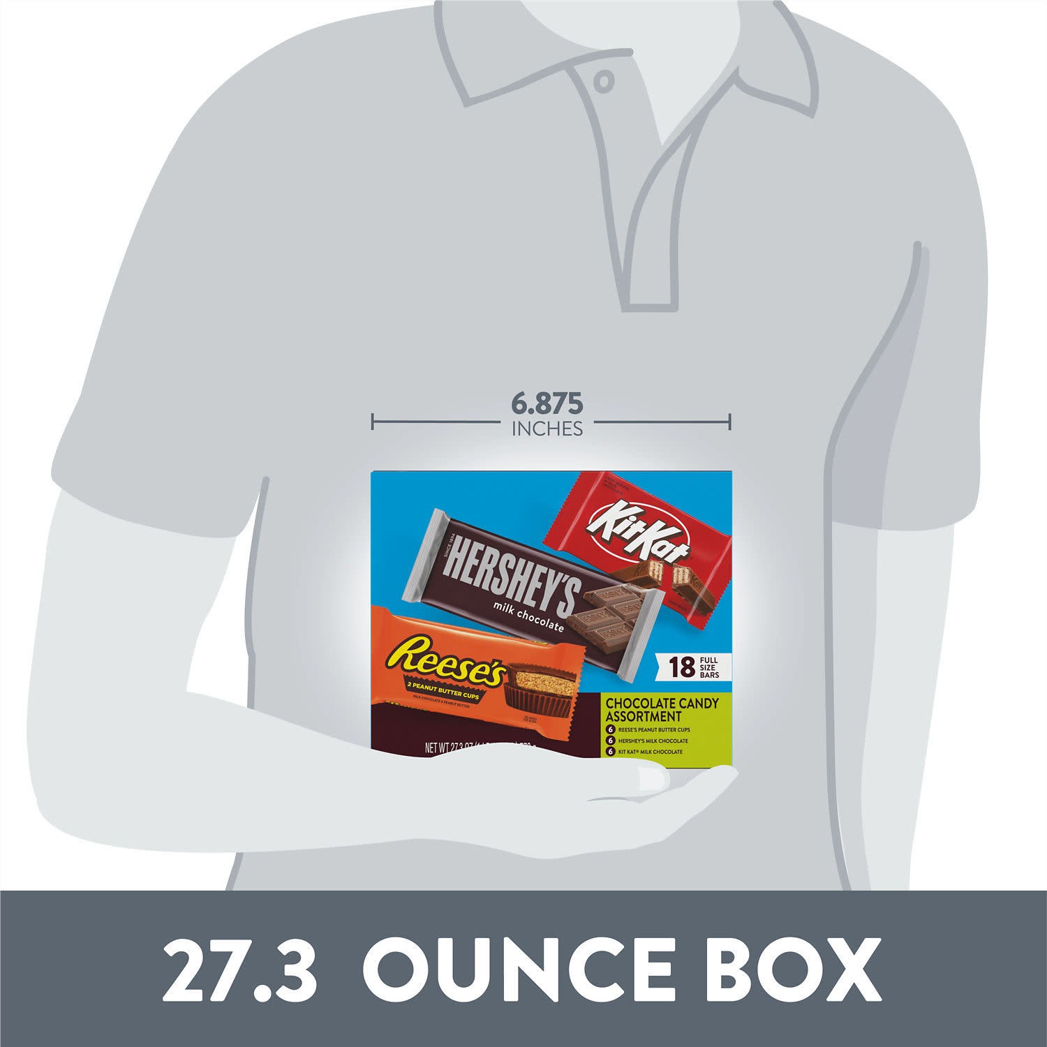 Hershey's, Kit Kat & Reese's Full Size Variety Box, 27.3 oz photo 7