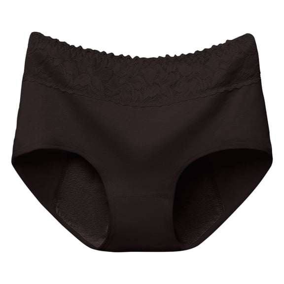 Soyumi Women's Seamless Underwear High Waisted Tummy Control No Show Panties Full Coverage Stretch Briefs, Black