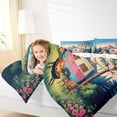 thumbnail image 3 of Catabedysis Rainbow Cute Camping Twin Comforter Sets For Girls,Camper Tent Print Bedding Set,Multicolor,Colorful Stars Reversible,2-Piece,1 Comforter and 1 Pillowcase, 3 of 7