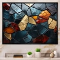 thumbnail image 2 of Designart "Cubic Marble Mosaic Tiles V" Extra Large Abstract Framed Wall Art - Modern Grey Abstract Marble Entryway Framed Wall Art Print, 2 of 7