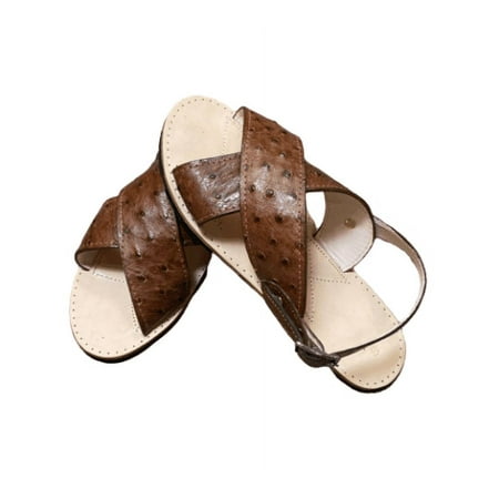 

Men s Exotic Sandals Genuine Ostrich Huaraches Piel Avestruz originales.