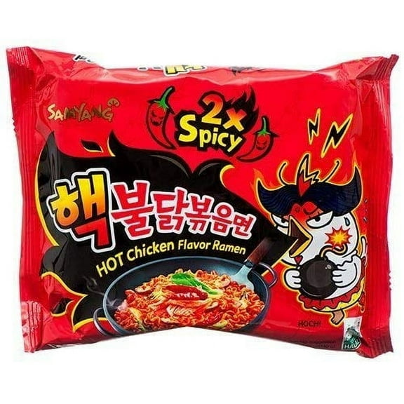 NineChef Bundle - Samyang Bulldark Spicy Chicken Roasted Noodles 4.93 Oz (2X Flavor 1 Small bag)   1 NineChef ChopStick