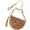 Half Round-khaki, variant on Women Straw Crossbody Purse Beach Handmade Woven Shoulder Bag with Tassels
