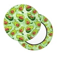 thumbnail image 3 of Round Bar Stool Seat Covers, Avocado color cute animals Elastic Round Chair Cover Stool Seat Slipcover Bar Stool Cushions Round Pad for 12-14 inch, 3 of 7