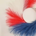 thumbnail image 5 of Qocolhg Independence Day Wreath, Red White Blue Artificial Reeds Wreath with Star Patriotic Floral Decorations Wreath Home Indoor Outdoor Hanging Pampas Grass Wreath for Memorial Day July 4th, 5 of 8