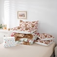 thumbnail image 6 of Erosebridal Cute Highland Cow 7-Piece Bedding Comforter Set,Pink Red Flowers Blossom King Bedding Sets For Girls Boys,Reversible, 6 of 7