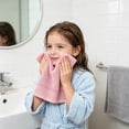 thumbnail image 3 of Fareti Set of 2 13x13 Inch Cotton Washcloths Highly Absorbent Quick Dry Lint Free with Hanging Loop for Makeup Remover Face Cleansing Bathroom Travel Women Men, 3 of 6