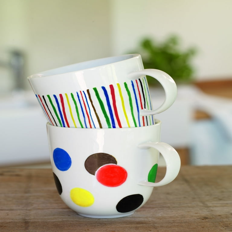 Edding 4200 Porcelain Brush Pen Set, 6-Colors, Basic Set