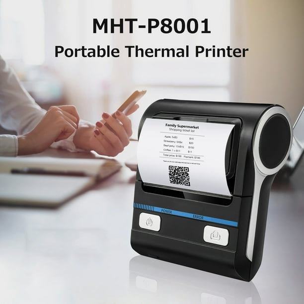 Milestone Milestone MHT-P8001 Portable 80mm Thermal Printer BT+USB  Dual-mode Connection Built-in Rechargeable Lithium Battery Plug 