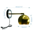 thumbnail image 2 of Kiven Wall Light Bronze Gold Art Glass Sconce Fixture with a Plug-in Cord with in-Line Switch, 1-Light, 2 of 5
