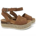 thumbnail image 1 of Sandalias con hebilla y correa en el tobillo con plataforma de cuña para mujer Zapatos de verano, 1 of 5