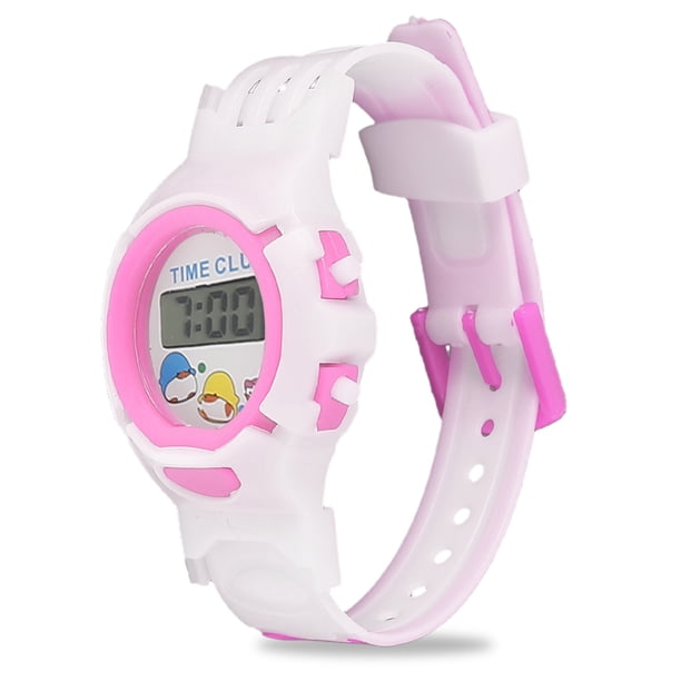 Reloj Digital Led Para Niñas Relojes Digitales De Silicona Suave Para Niños Correa Extraíble Para Niños Niñas (Rosa) Muyoka Hogar