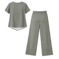 thumbnail image 5 of Clossjun Womens Sets Two Piece Capri Outfits Casual Trendy Fitted Crop Pants and Top Matching Suits Summer Cloths, 5 of 5