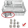 thumbnail image 2 of DD61-00222A(8-Pack) Dishwasher basket accessories-Dishwasher Middle Rack Track Wheels Replacement for Samsung Dishwasher Modle DW80R5061/DW80R5060 Series, 2 of 7
