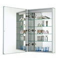 thumbnail image 2 of Fine Fixtures Frameless Mirrored Medicine Cabinet with LED Lighting – Modern Wall-Mounted Storage for Bathroom, Sleek and Stylish Design - 24" x 36" - Left Hand, 2 of 7
