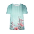 thumbnail image 5 of Tnhcen Women's Summer Vintage Floral Print Crewneck Sweatshirt | Plus Size Friendly S-3XL | Polyester Spandex Blend Casual Top, 5 of 5