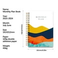 thumbnail image 3 of Fankiway Plan Book In English,-Border Coil Schedule Book with Separate Pages, Creative Monthly Plan Notebook, 3 of 3