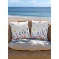 thumbnail image 5 of Outdoor Pillows Waterproof, Spring Floral Throw Pillows with Inserts Included, Tulip Summer Flowers Botanical Butterfly Indoor Outdoor Decorative Lumbar Pillow for Bed/Couch/Patio 16"x16", 1Pcs, 5 of 8