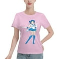 thumbnail image 1 of T-Shirt Basique à Manches Courtes pour Femmes Sailor Moon Mizuno Ami, 1 of 6