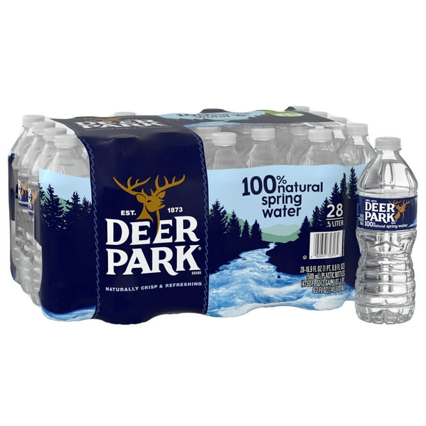 DEER PARK Brand 100 Natural Spring Water, 16.9ounce plastic bottles