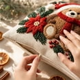 thumbnail image 5 of Christmas Indoor Decorations 2026 4 Pack Christmas Decorative Throw Pillow Covers Stereo Embossed Holiday Cushion Slipcovers Pillow Cases With Hidden Zipper For Sofa Couch, 5 of 7