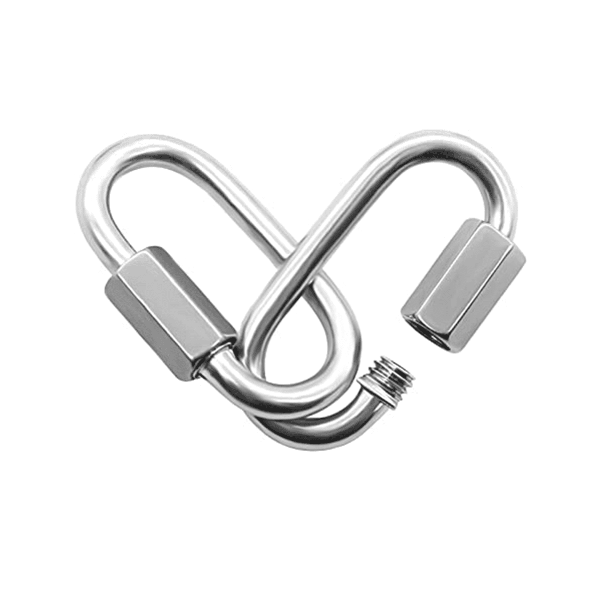 12 Pack Quick Link M4 5/32 Inch Heavy Duty Carabiner D Shape Chain