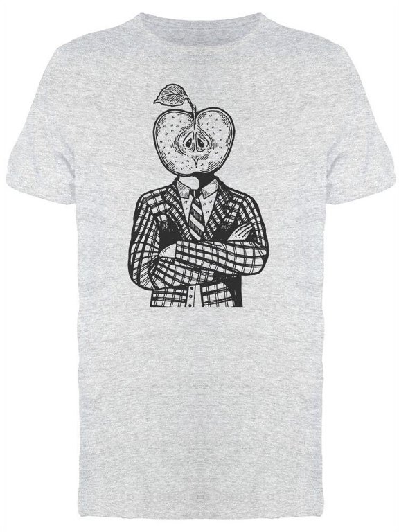 Apple Head Man Surreal Art T-Shirt Men -Image by Shutterstock, Male Medium