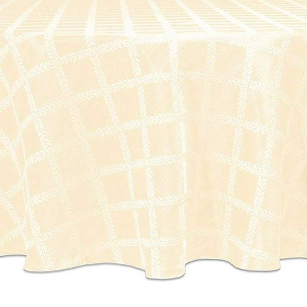 Lenox Laurel Leaf 70" Round Tablecloth Ivory
