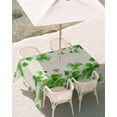 thumbnail image 3 of 52x70 Inch Outdoor Tablecloth with Umbrella Hole Zipper Rectangle St. Patrick's Day Rectangular Tablecloths Outside Waterproof Watercolor Lucky Clovers Green Rustic Patio Table Cover for Picnic Party, 3 of 8